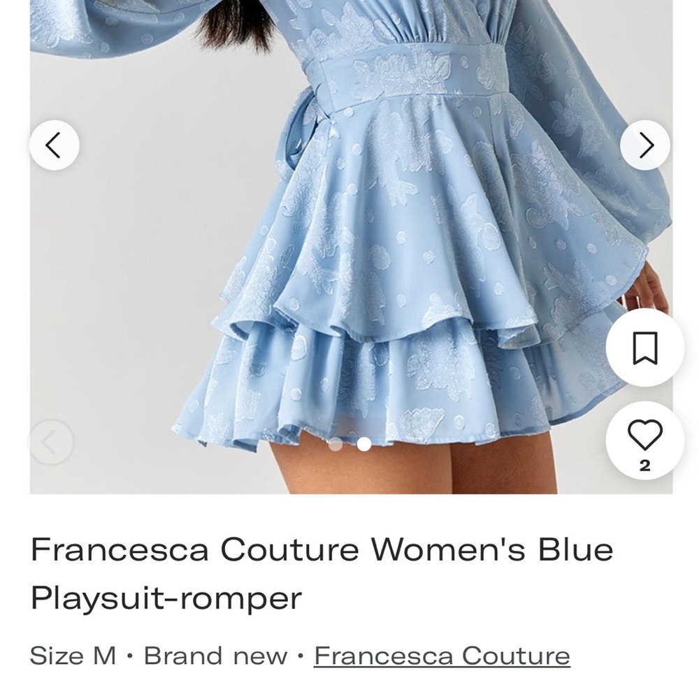 Francesca Couture Blue Playsuit Romper